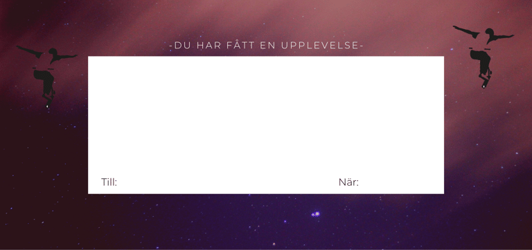 Presentkort med personlig hälsning