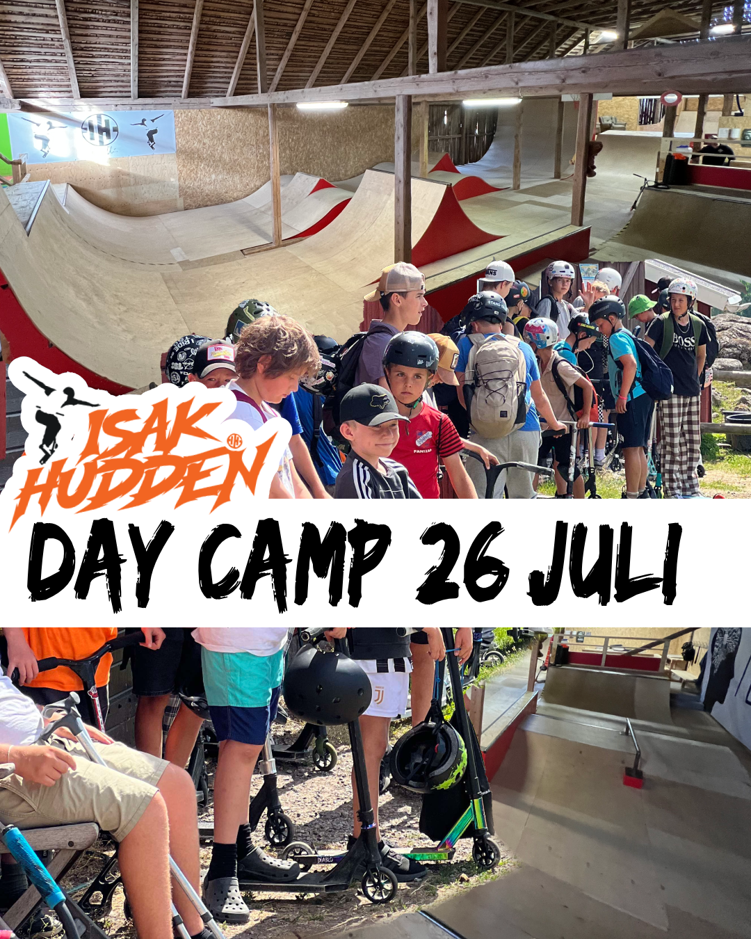 Day camp den 26 Juli 11-15:00 med Isak Huddén