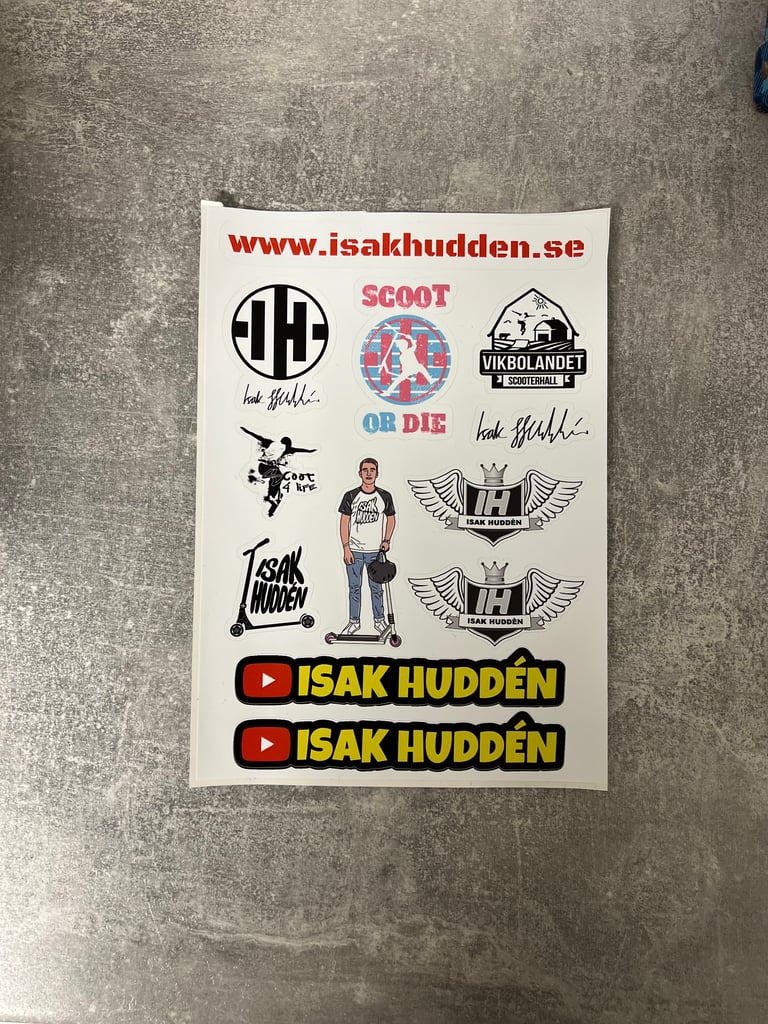 Isak Huddén Klistermärken