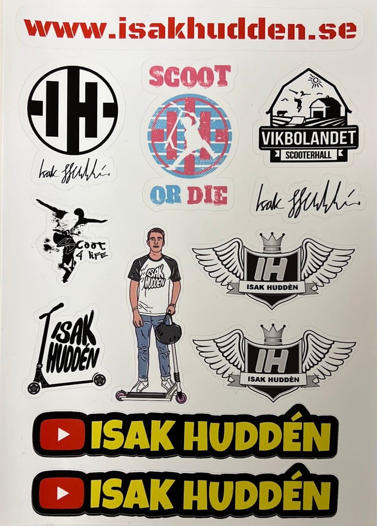 Isak Huddén Klistermärken