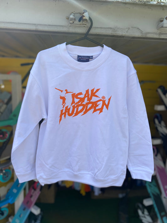 Isak Huddén Vit Långärmad Tjocktröja