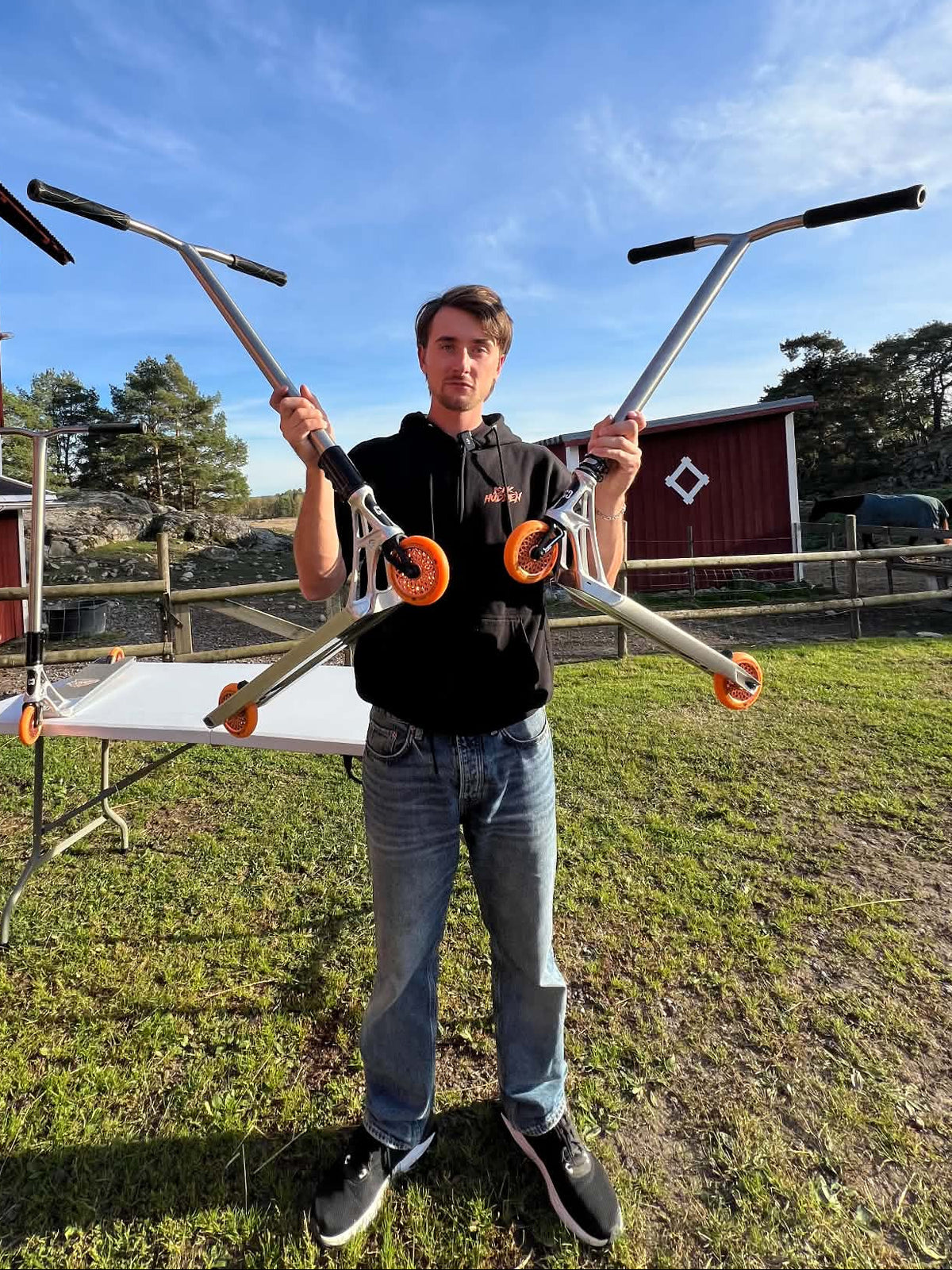Isak Huddén signatur sparkcykel